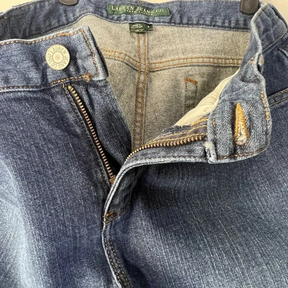 Lauren Ralph Lauren Straight Leg Jeans Sz 6 Denim 90s Style %98 Cotton - Picture 8 of 9